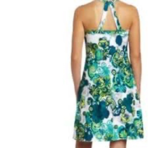 PrAna Quinn Dress in Lake Flower Power Pattern Built In Bra M - Picture 2 of 12